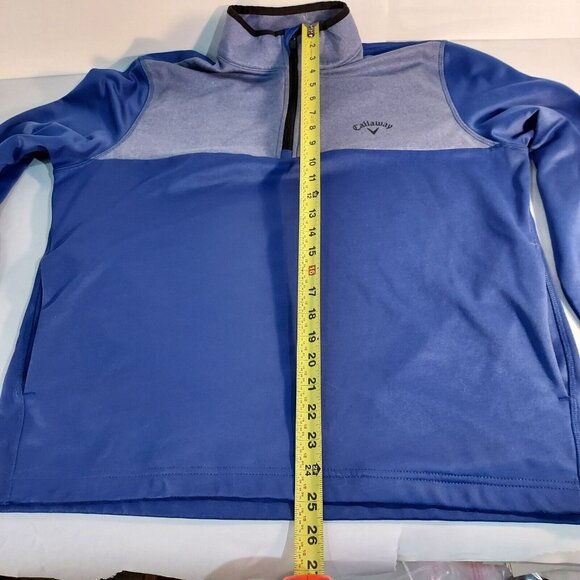 Golf Pullover Callaway Sweater Mens Medium Sweatshirt Quarter Zip with Pockets - Picture 7 of 8